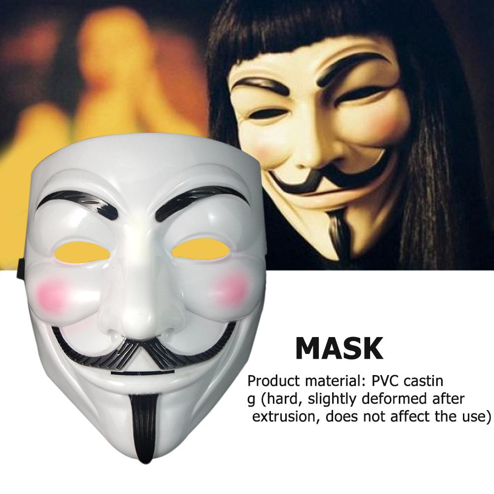 Изображение товара: Высокое качество детских V For Vendetta» маска маски ПВХ Косплэй полный уход за кожей лица пленка тема Вендетта маска хакер гримаса для Хэллоуина маски