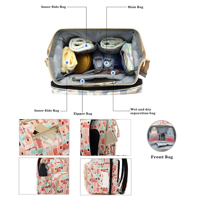Изображение товара: Многофункциональная портативная сумка для детских подгузников, дорожная пеленка для кровати, пеленка для кровати, пеленки для мамы, папы, ребенка, Прямая поставка