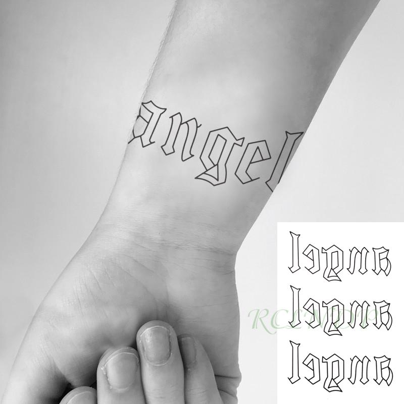 Изображение товара: Временная татуировка, водостойкая, с надписью, флэш-тату на запястье для женщин и мужчин