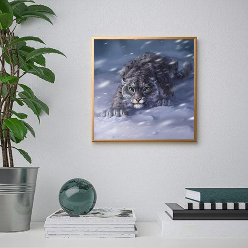 Изображение товара: DIY 5D Diamond Painting Leopard Animals Full Round Drill Diamond Art Embroidery Cross Stitch Rhinestone Mosaic Handmade Gift