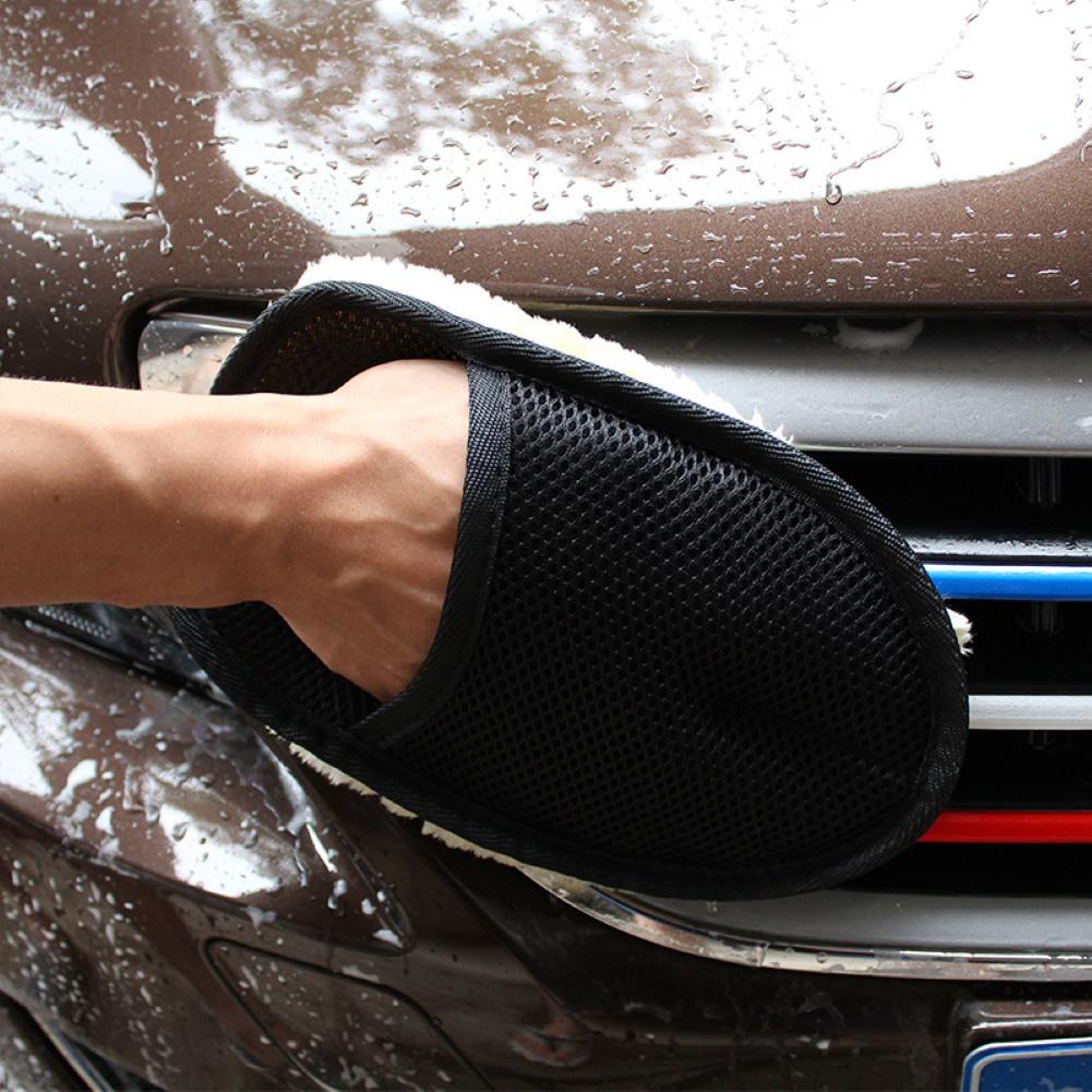 Изображение товара: Искусственная шерсть для мытья автомобиля перчатки варежки щетка для полировки воском инструмент