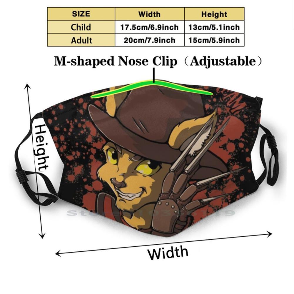 Изображение товара: Пылезащитный фильтр Freddy Meow Design смываемая маска для лица детей, 