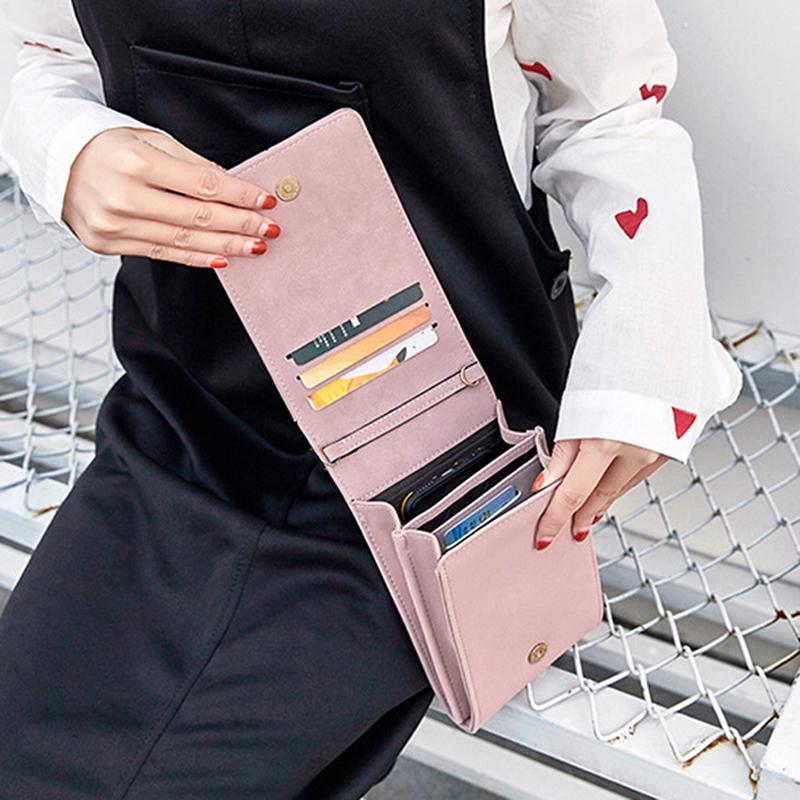 Изображение товара: Модная винтажная женская сумка-мессенджер с плечевым ремнем, кошелек, держатель для карт, женская сумка для мобильного телефона, клатч, 2020