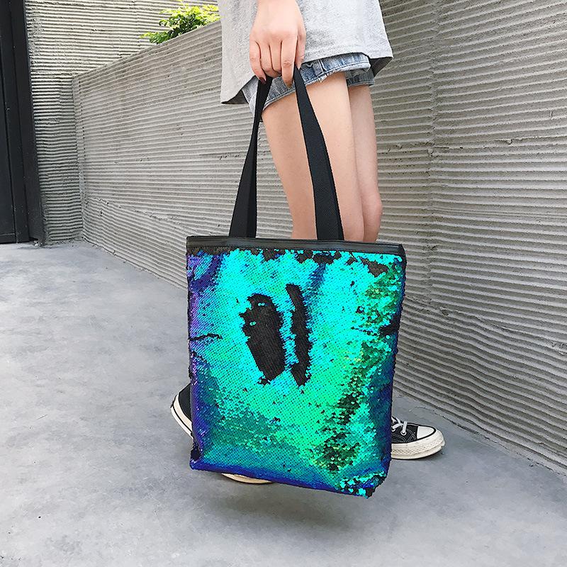 Изображение товара: Женские сумки, модные блестящие легкие сумки с блестками, Индивидуальная сумка через плечо, цветная сумка для путешествий