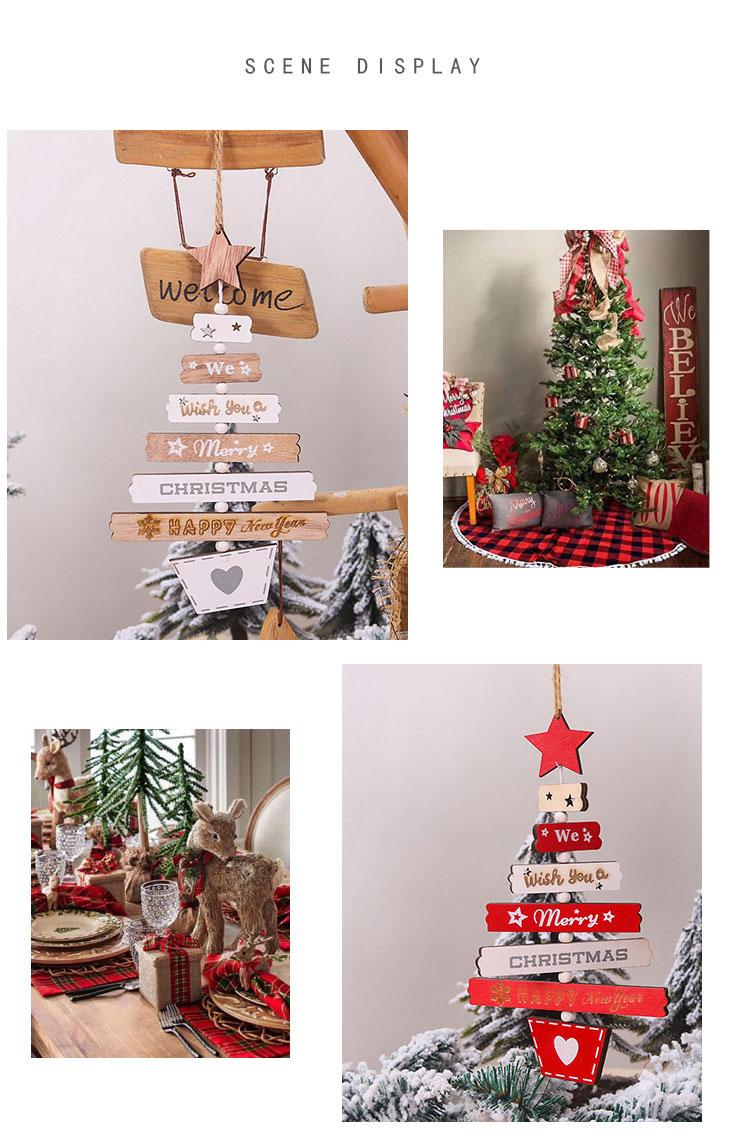 Изображение товара: 2020 Новогоднее украшение из натурального дерева лося, украшения для новогодней елки, подвесные Подвески из натурального дерева, украшение для вечеринки и Рождества