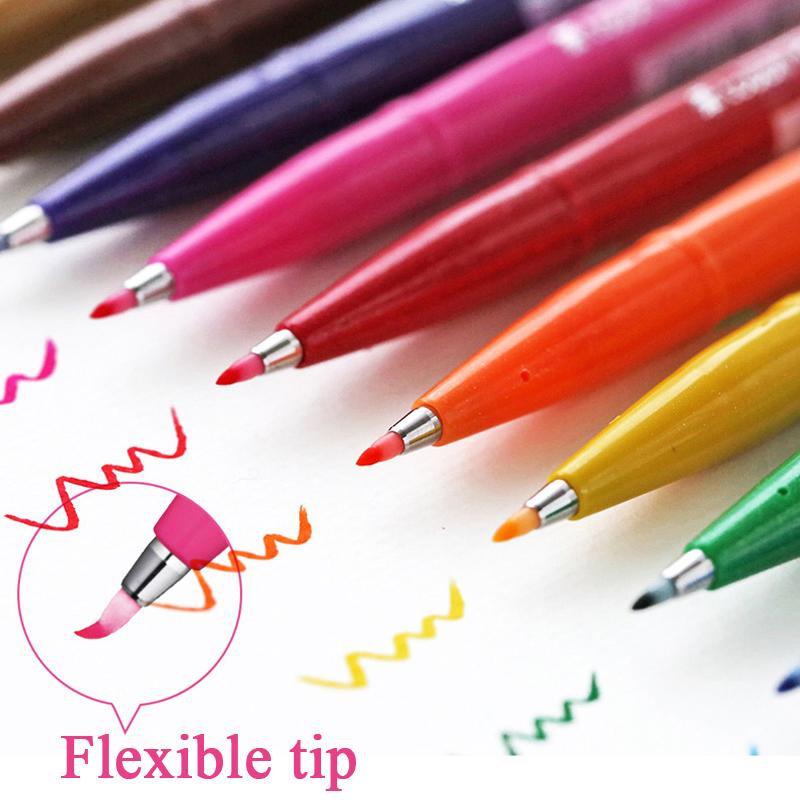 Изображение товара: Японские кисти для рисования Pentel, набор пастельных каллиграфия красками, 12 цветов