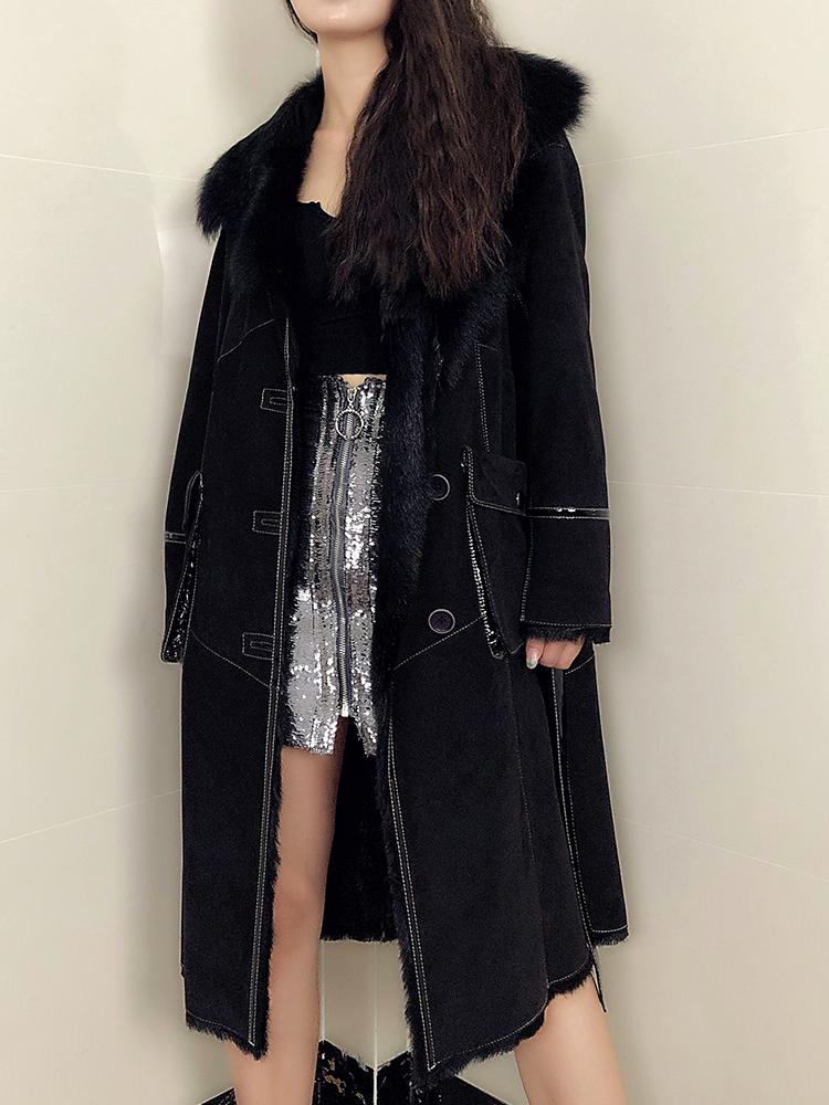 Изображение товара: Куртка женская из натуральной козьей кожи, мягкая, теплая, винтажная, Zjt906, 2020