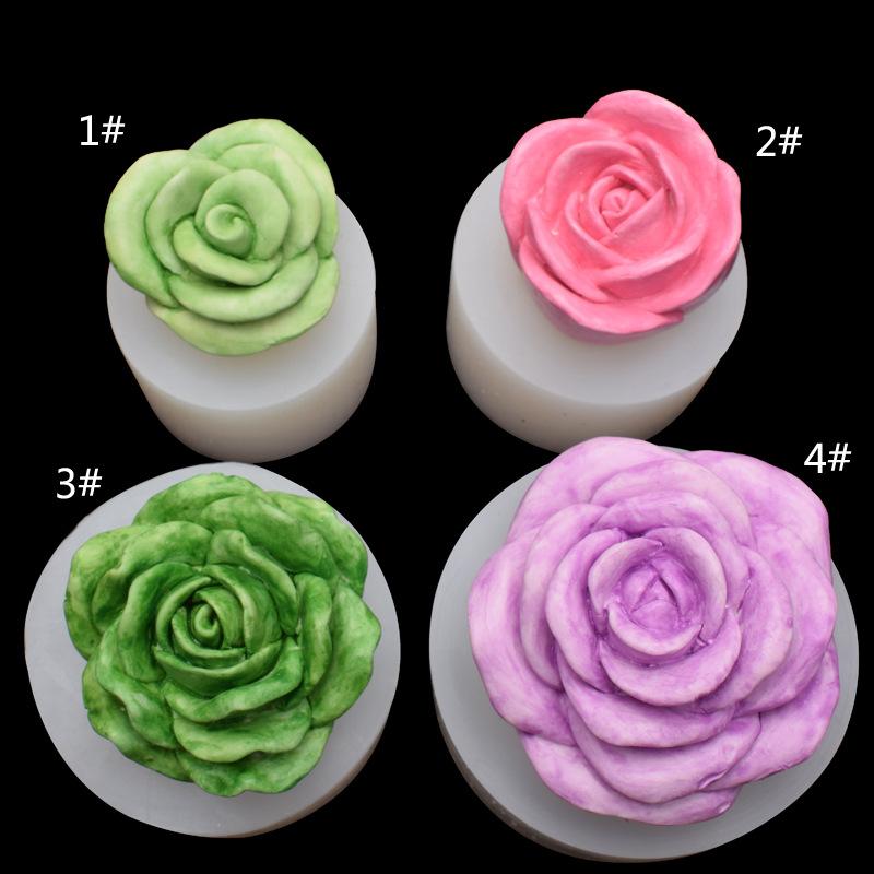 Изображение товара: Силиконовая 3D форма для торта в виде Розы, форма для украшения торта мастикой, шоколадных конфет, форма для мыла из полимерной глины, кухонные инструменты для выпечки тортов
