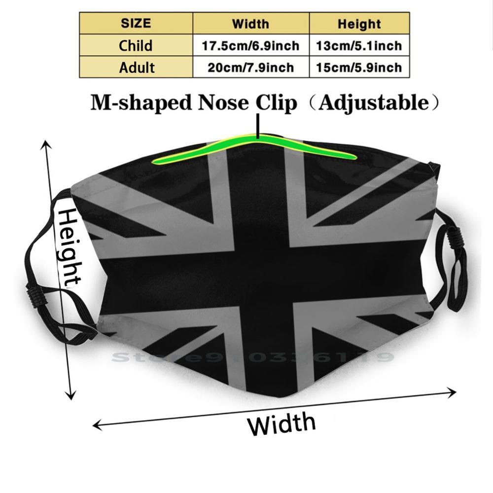 Изображение товара: Многоразовая маска для лица Black Jack с фильтрами, детская маска с флагом Союза Джека, Великобритания, Ирландия, Шотландия, Англия