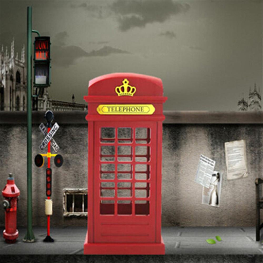 Изображение товара: Регулируемый ретро-светильник в виде лондонской телефонной будки, Ночной светильник с питанием от USB, светодиодный ная прикроватная настольная лампа двойного назначения