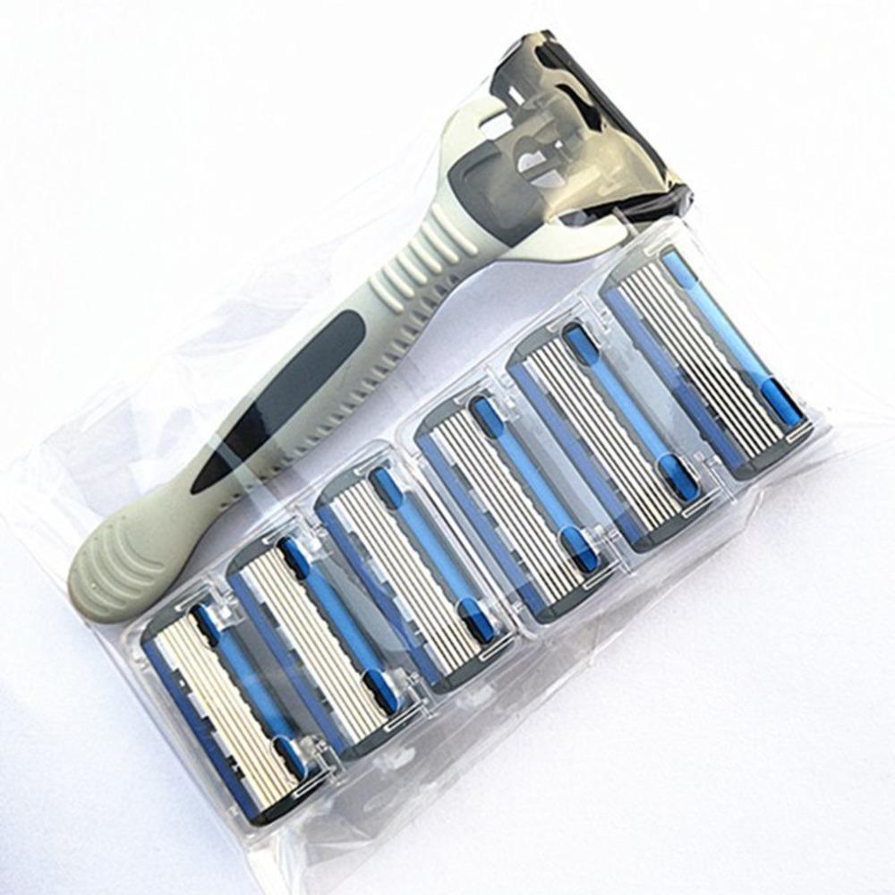Изображение товара: Безопасная бритва, прямая Бритва для мужчин, бритвенный станок с лезвиями, кассеты для бритья бороды, бритва, портативные сменные лезвия
