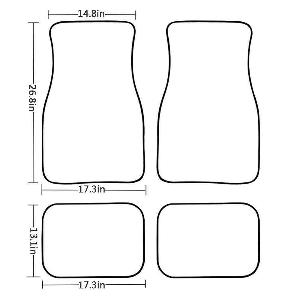 Изображение товара: Однотонные полинезийские племенные принты INSTANTARTS, 4 шт./компл. автомобильные коврики для любой погоды, Прочные передние и задние автомобильные коврики, коврик