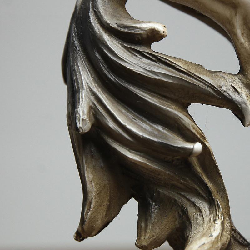Изображение товара: Современная полимерная статуя Fengshui в виде лошадей, украшение для дома, гостиной, аксессуары для украшения офиса и рабочего стола