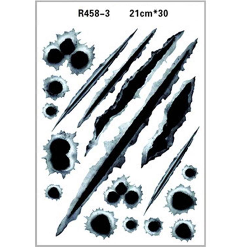 Изображение товара: 3D наклейки для автомобиля симуляция пуля отверстие автомобильные продукты автомобильные аксессуары светоотражающие наклейки на автомобиль бампер виниловая пленка