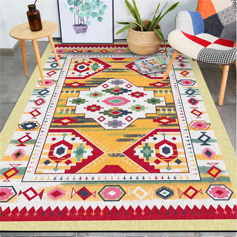 Изображение товара: Богемный Модный маленький ковер Марокко национальный геометрический Коврик для гостиной прикроватный коврик для спальни, кухни, ванной комнаты, напольный коврик