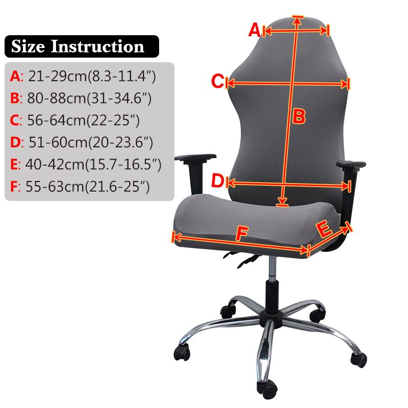 Изображение товара: Мягкий жаккардовый однотонный чехол для игрового стула, компьютерное эластичное кресло, чехлы для сидений, чехлы для стула, растягивающийся вращающийся подъемник