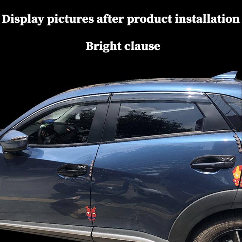 Изображение товара: Дождевик на окно для Mazda CX-3 2016-2020 автомобильные оконные дефлекторы ветрозащитный козырек от солнца дождя на вентиляционное отверстие чехол автомобильные аксессуары