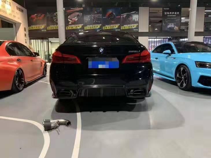 Изображение товара: 3d-стиль, бампер из углеродного волокна, губа, задний бампер, диффузор, спойлер, подходит для BMW 5 серии G30 G38 2018 2019 2020