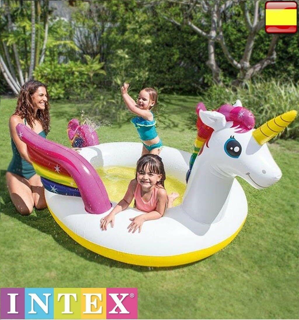 Изображение товара: Piscina hinchable para niños INTEX Unicornio portatil con PULVERIZADOR