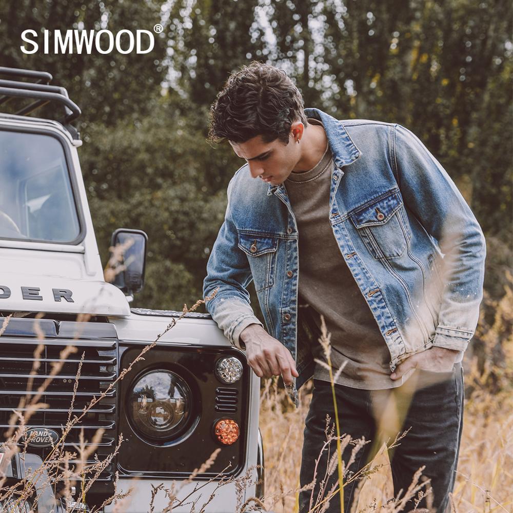 Изображение товара: SIMWOOD 2022 Весенняя новая окрашенная джинсовая куртка с галстуком Мужская модная куртка водителя грузовика модная уличная одежда SJ170975