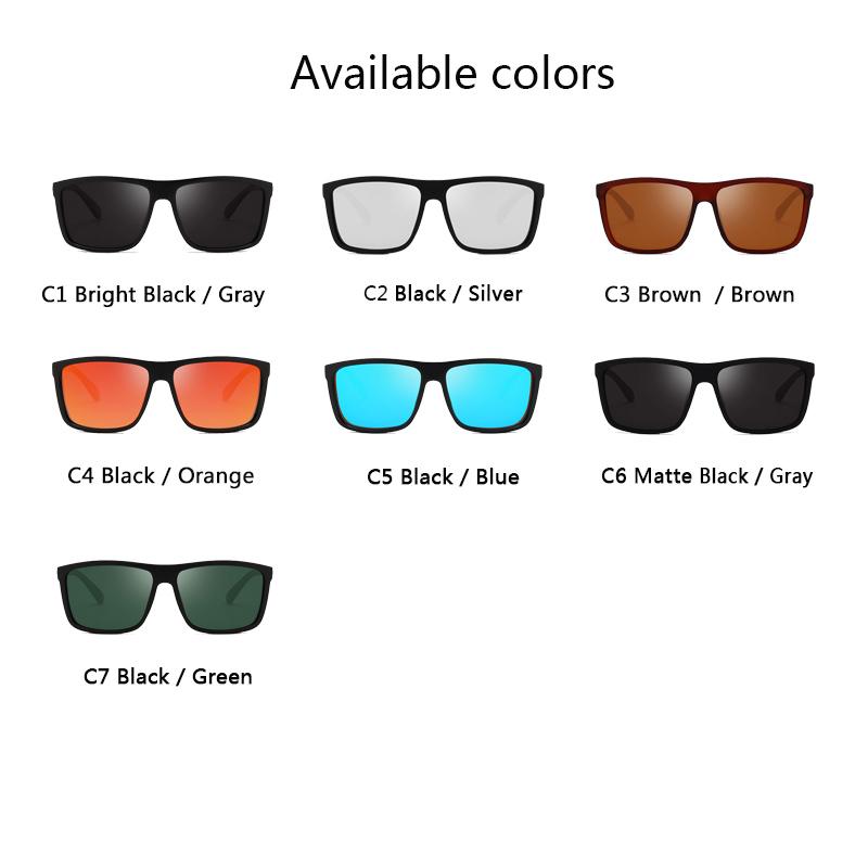 Изображение товара: Солнцезащитные очки AIMISUV Мужские поляризационные, квадратные брендовые винтажные солнечные очки для вождения, защита глаз для вождения, UV400