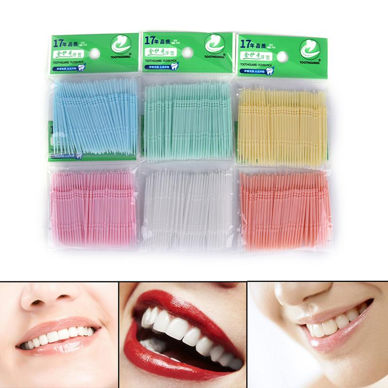 Изображение товара: Новинка 100, оптовая продажа, двухсторонние зубочистки для полости рта, детали для полости рта, экологически чистые одноразовые зубочистки