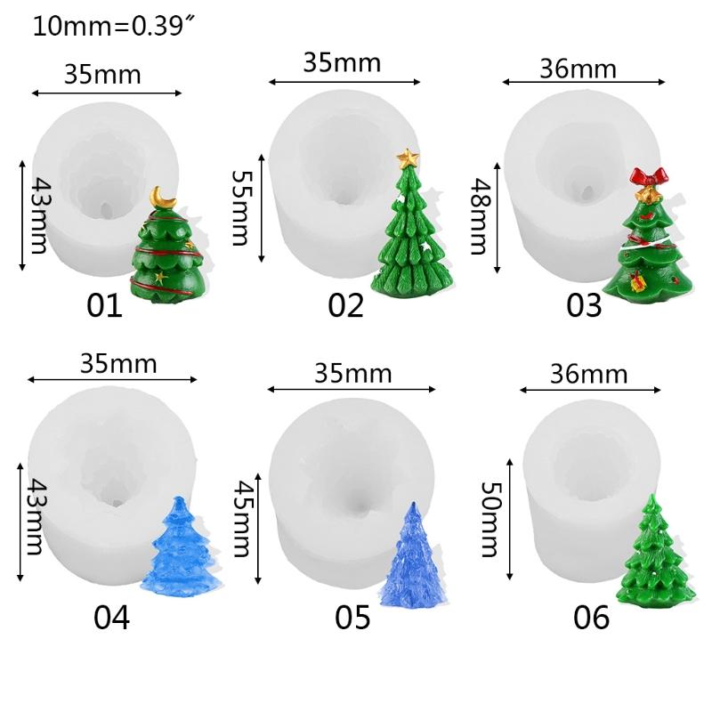 Изображение товара: 3D форма для рождественской елки, форма для свечей, силиконовая глина, форма для мыла, декор для фотографий