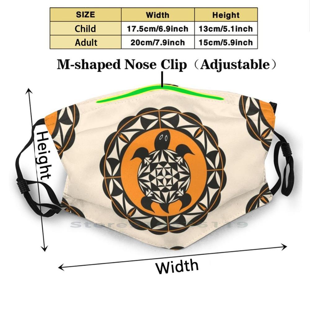 Изображение товара: Черепаха многоразовая маска для лица с фильтрами Дети Черепаха родная черепаха Синий Розовый Фиолетовый милый