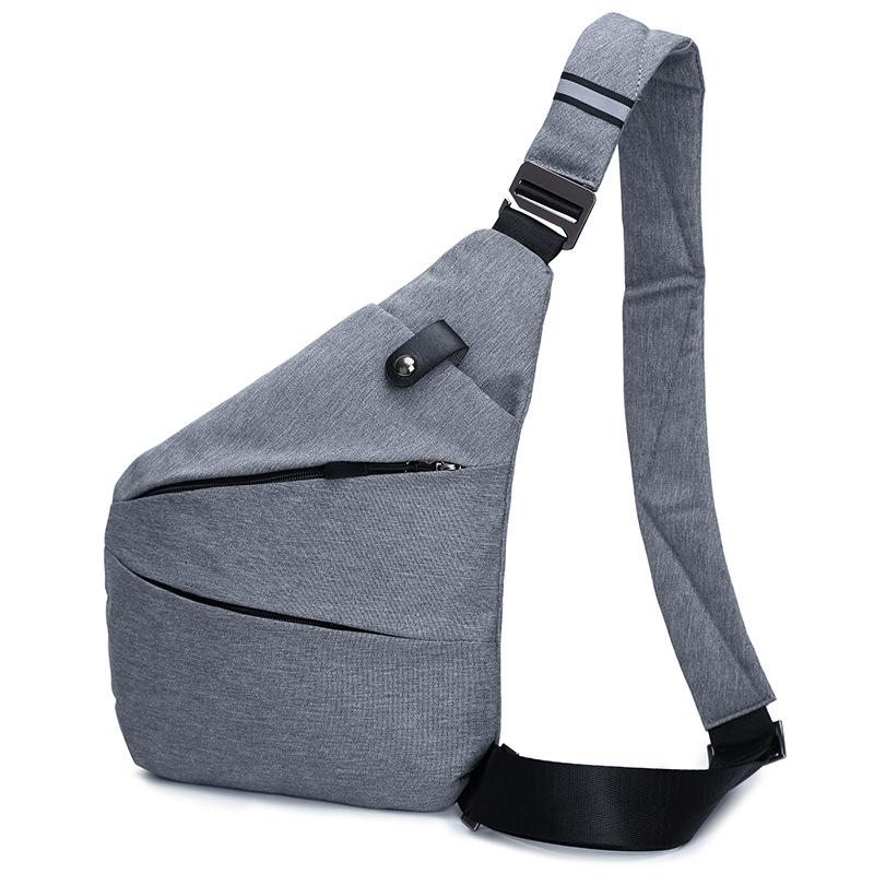 Изображение товара: Водонепроницаемая нагрудная сумка для мужчин, Многофункциональный саквояж на плечо из ткани «Оксфорд» с защитой от кражи, повседневный мессенджер на плечо