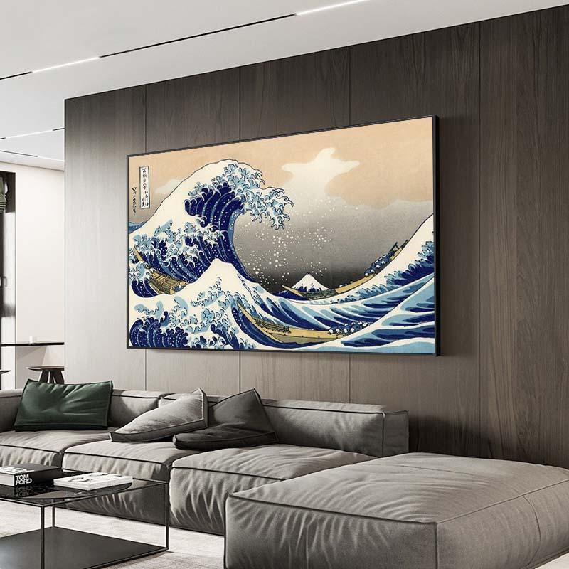 Изображение товара: Пейзаж, Картина на холсте Great Wave Off Kanagawa Katsushika Hokusai плакаты и принты настенные картины для гостиной домашний декор