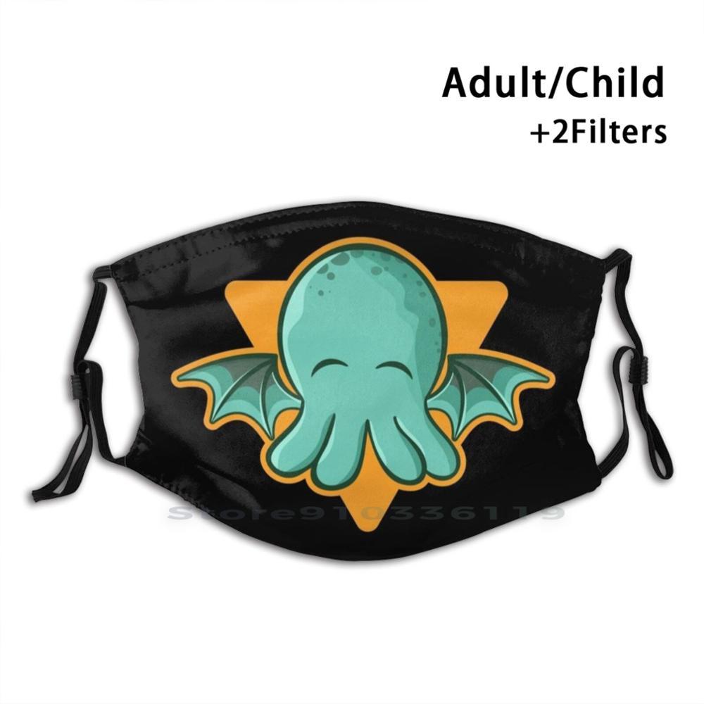 Изображение товара: Многоразовая маска для лица с логотипом Cthulhuplus и фильтрами