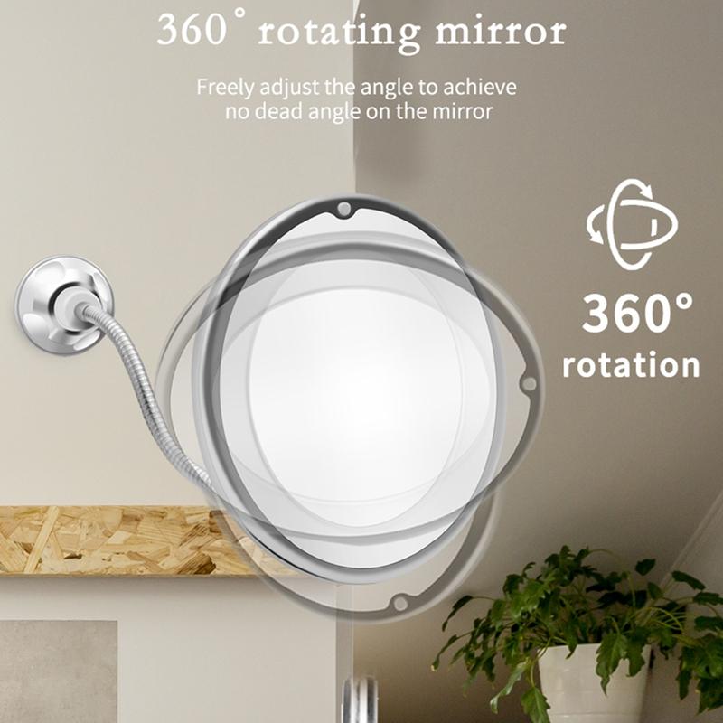 Изображение товара: Led 10X nifying зеркало для макияжа освещенное туалетное зеркало для ванной круглое зеркало с поворотом на 360 градусов, гибкое