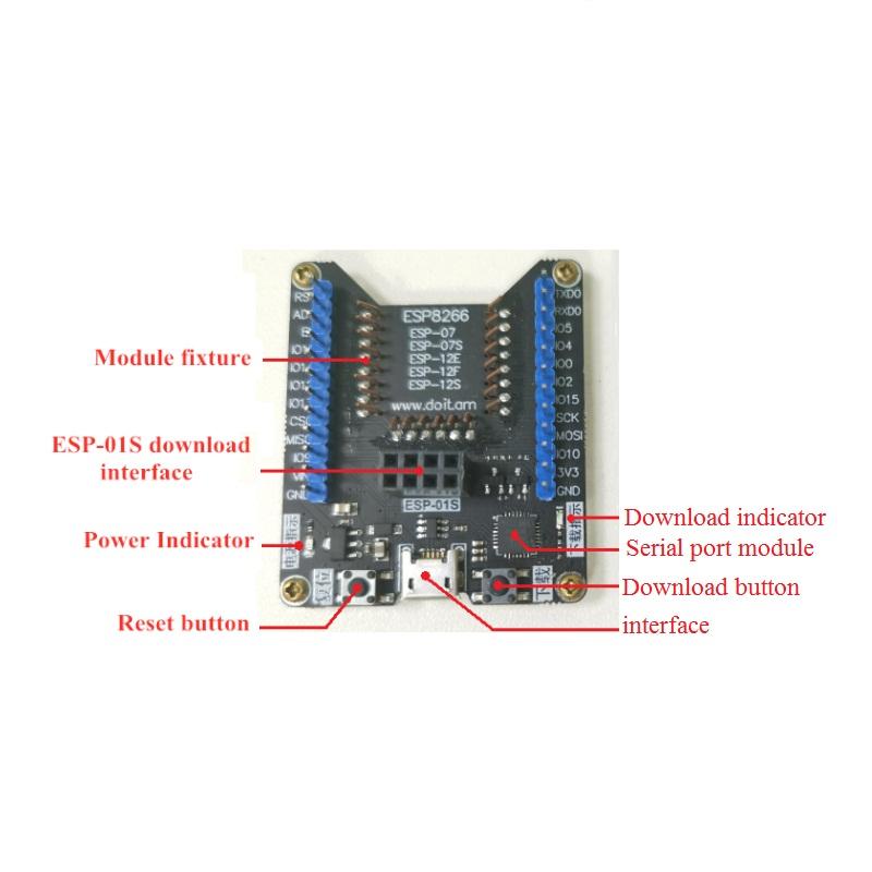 Изображение товара: ESP8266 Тесты доска горелки макетная плата WI-FI код модуля горелки загрузчик для ESP-01 ESP-01S ESP-12E ESP-12F ESP-12S ESP-07