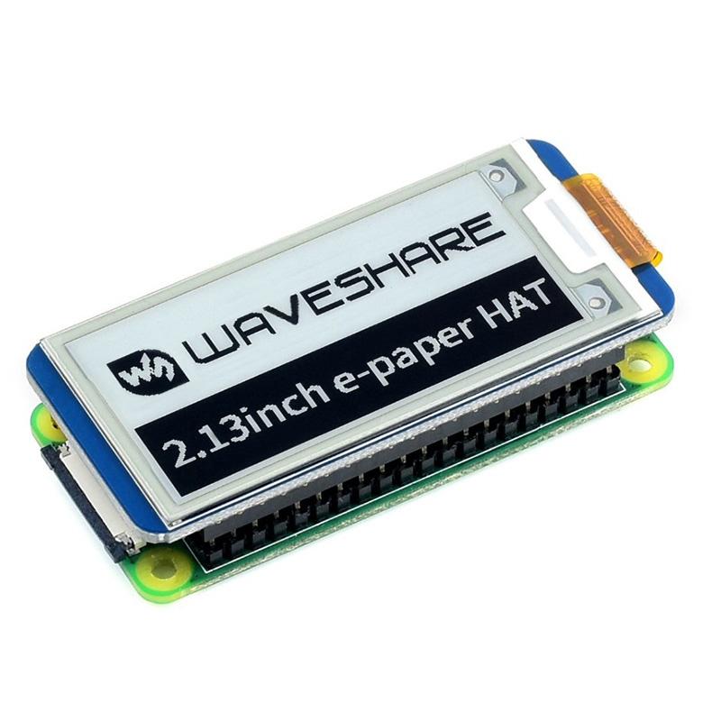 Изображение товара: Waveshare 2,13 дюймов электронная бумага шляпа, 250X122, 2,13 дюймов E-Ink дисплей для RaspberryPi 2B/3B/Zero SPI поддерживает