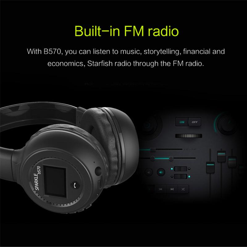 Изображение товара: UNITOP Фанатик B570 беспроводные Bluetooth наушники стерео наушники светодиодный экран музыкальный плеер гарнитура для XiaoMi Huawei мобильный телефон