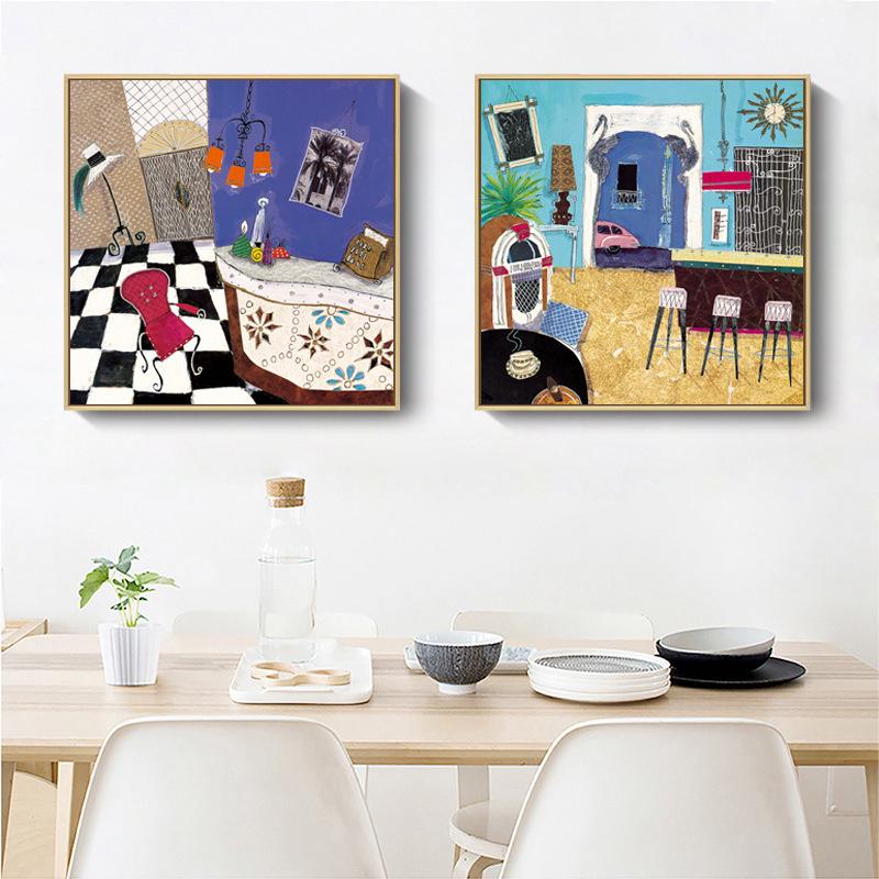 Изображение товара: Постер в скандинавском стиле с изображением дороги и реки, настенные картины для гостиной, Картина на холсте без рамы