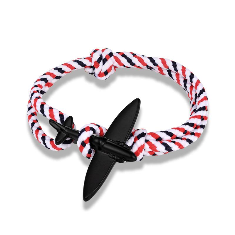 Изображение товара: Новые европейские и американские модные ювелирные изделия, браслет в стиле якоря пиратского корабля, модный браслет с пряжкой для самолета