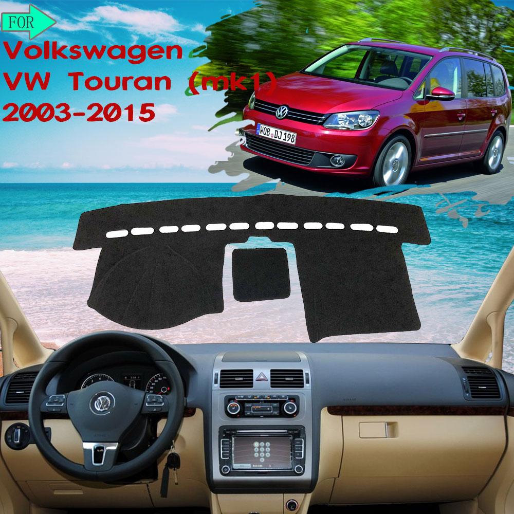 Изображение товара: Крышка приборной панели, защитная задняя крышка для Volkswagen VW Touran MK1 2003 ~ 2015 2004 2005 2010 2011 2012, автомобильные аксессуары
