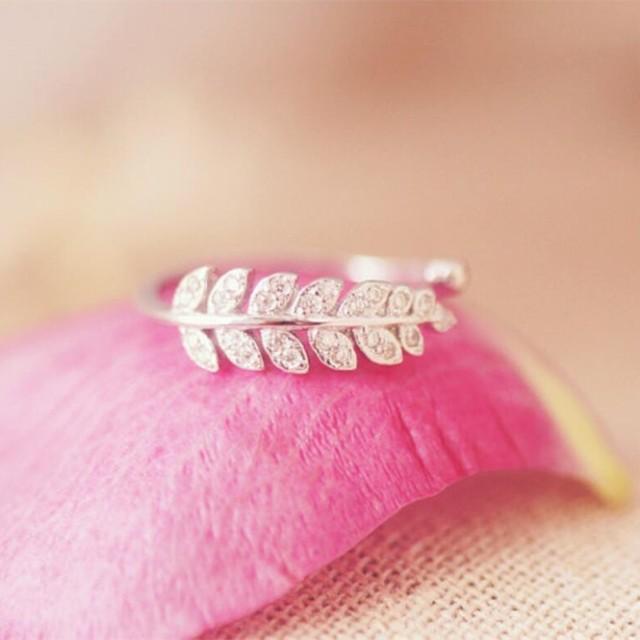 Изображение товара: Женское кольцо с разноцветными кристаллами, открытое регулируемое кольцо из стерлингового серебра 925 пробы с капля воды цветок, ювелирные украшения