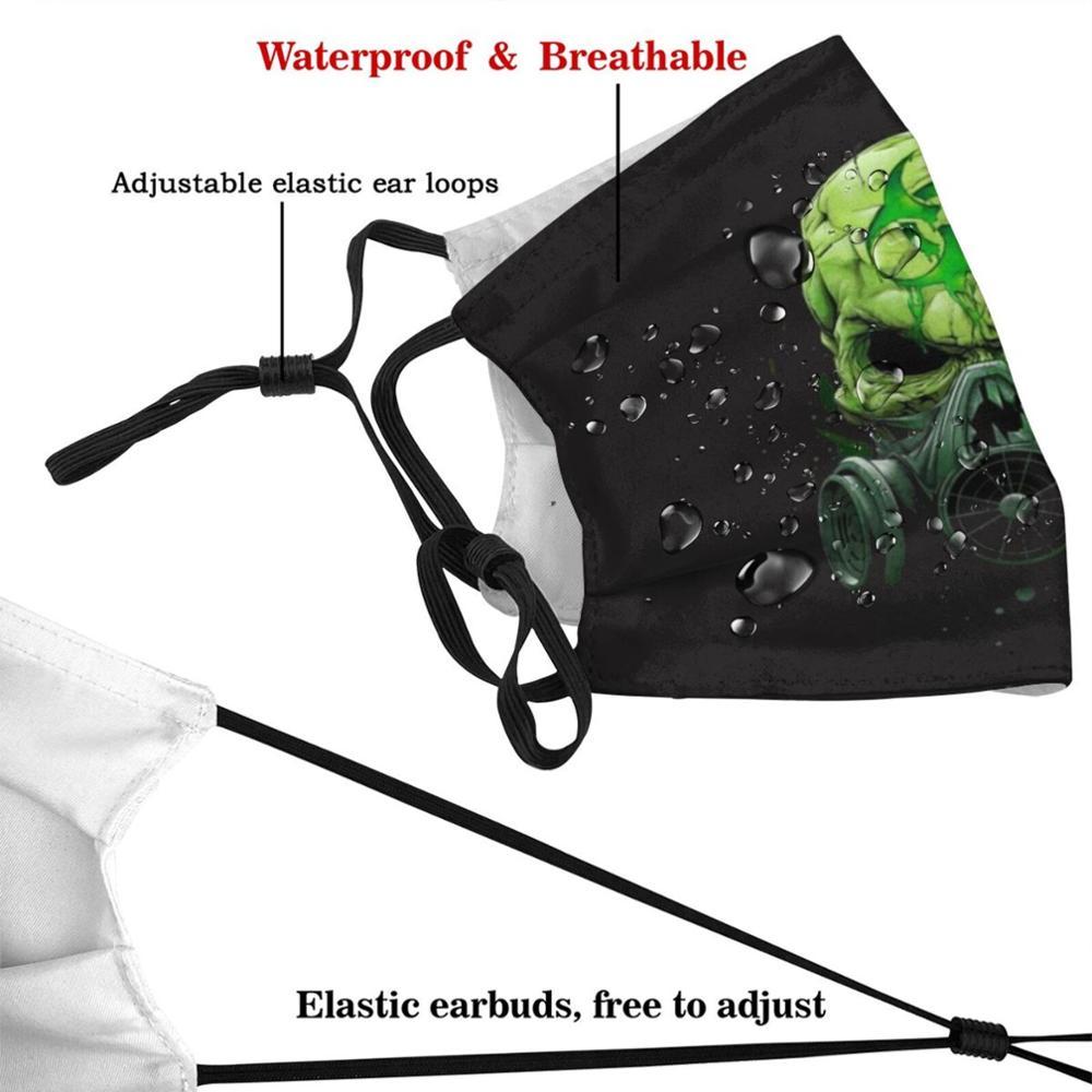 Изображение товара: Биоопасная маска для взрослых и детей, моющаяся смешная маска для лица с фильтром, противогаз, череп