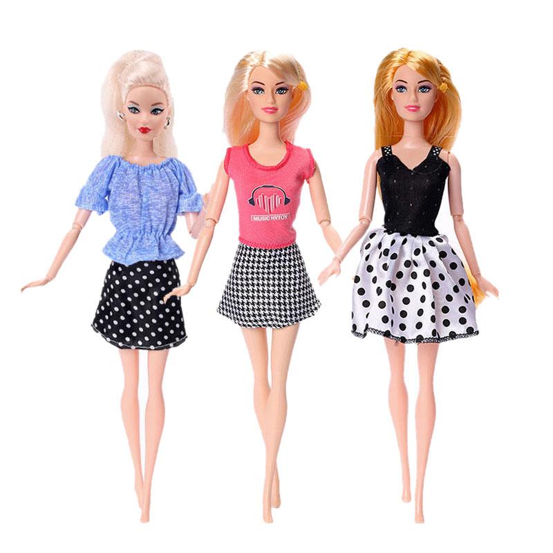 Изображение товара: Аксессуары для Барби, Модный повседневный стиль, платье Барби, повседневный и удобный для Барби, куклы, аксессуары для куклы, игрушки в подарок