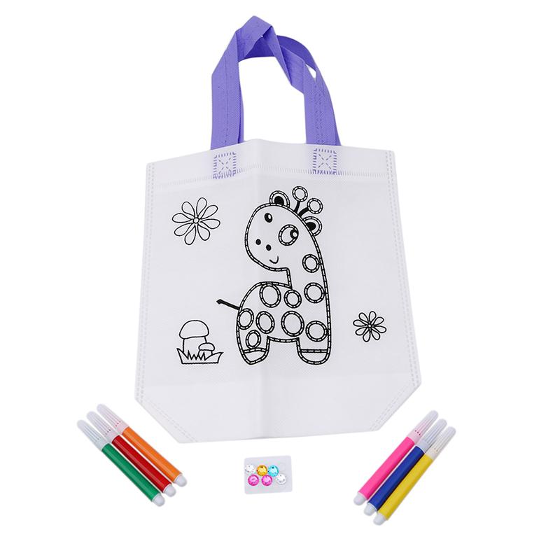 Изображение товара: Детская цветная сумка для рисования «сделай сам», Детский обучающий Развивающие игрушки для рисования с безопасной нетоксичной водной ручкой, подарок для мальчиков и девочек