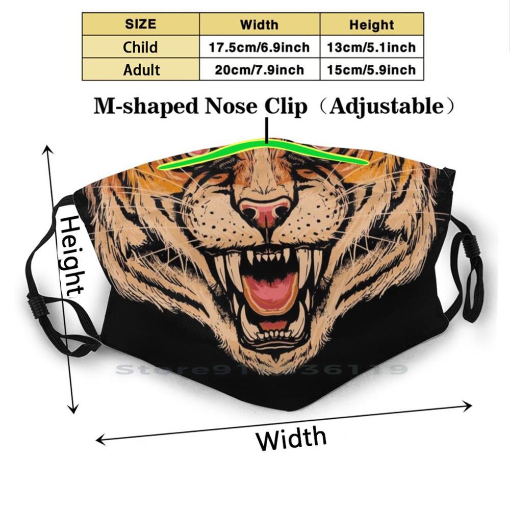 Изображение товара: Друзья и коллеги. Многоразовая маска для рта и лица с фильтрами, тигр, большая, ткань для кошек
