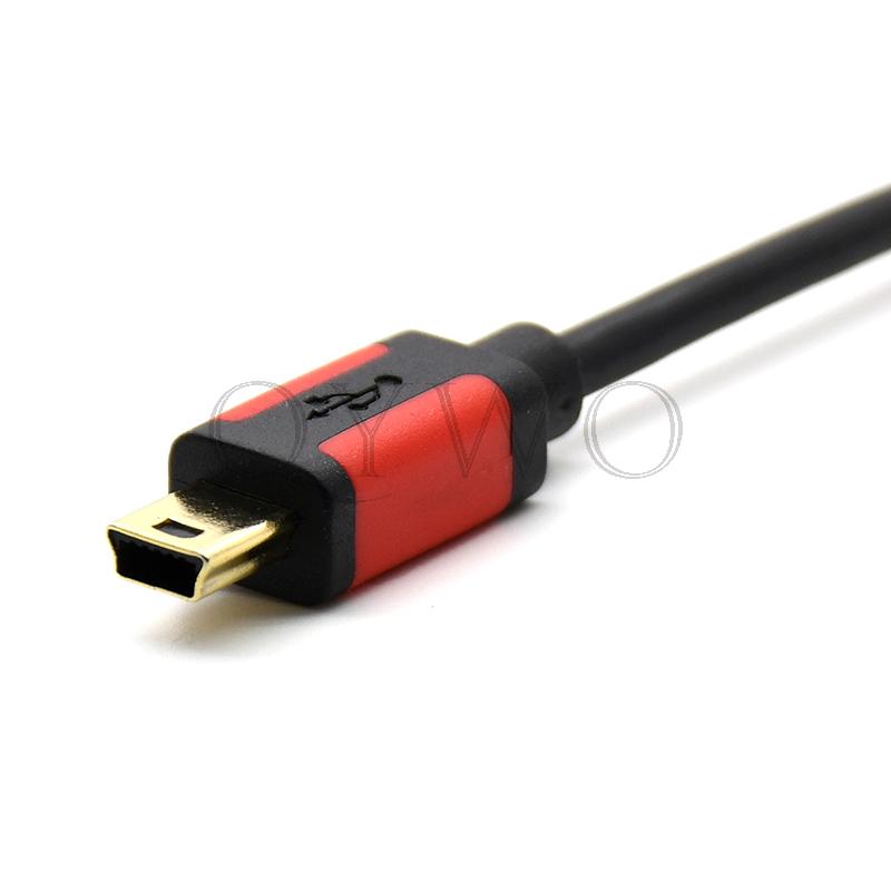 Изображение товара: 3 фута 1 м 6 футов 1,8 м Мини USB-кабель USB кабель для передачи данных и зарядки Позолоченные разъемы для камеры GPS PDAs exteral hardisk