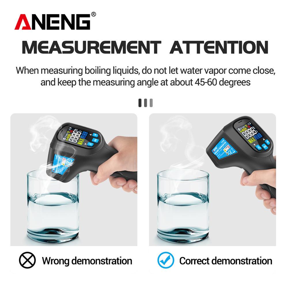Изображение товара: Цифровой инфракрасный термометр ANENG TH01A/TH01B, лазерный ИК-датчик температуры, пистолет, бесконтактный термометр,-50 ~ 600C метр, пирометр