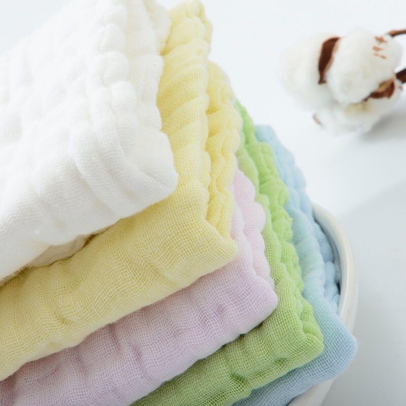 Изображение товара: 10 шт./лот, 12 слоев, детское полотенце, марля, хлопок, муслиновый платок, полотенце для кормления, подгузники для новорожденных