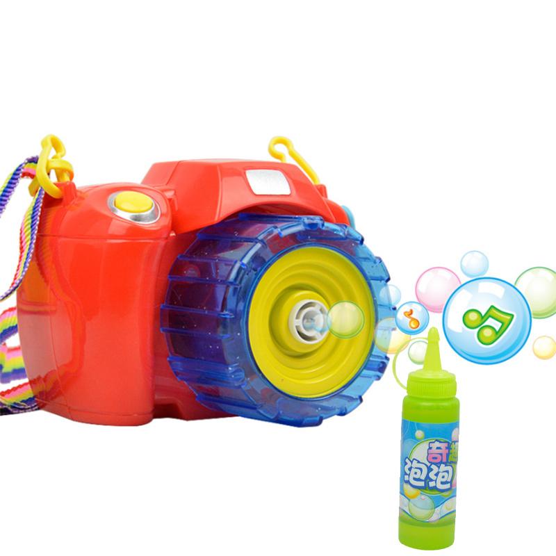 Изображение товара: Горячий Электрический пистолет для мыльных пузырей, фотоаппарат, светодиодная подсветка, музыка, Автоматический Генератор пузырей, летняя вода, забавные игрушки для ванны, детская игрушка, подарок для детей