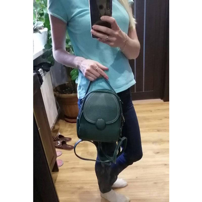 Изображение товара: Модный дизайнерский женский кожаный рюкзак, миниатюрный Многофункциональный Маленький ранец на ощупь, дамская сумка на плечо, кошелек для девушек
