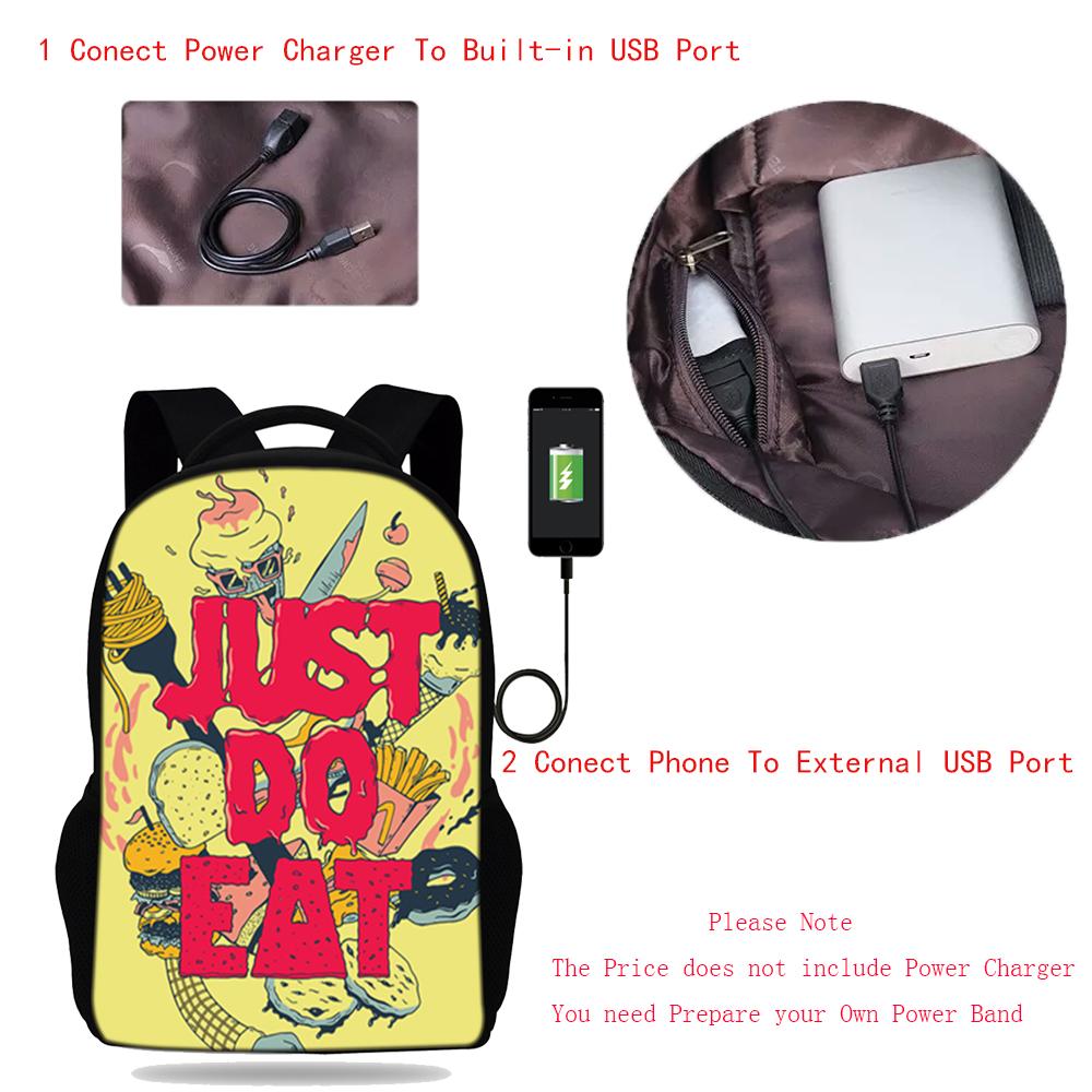 Изображение товара: Рюкзак для мальчиков и девочек, с принтом Crazy Rabbit, с usb-зарядкой, для ноутбука 17 дюймов