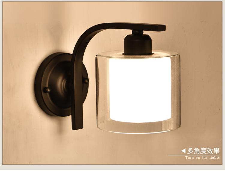 Изображение товара: Простая американская настенная лампа для гостиной, фоновая настенная ТВ лампа, креативная личность, Европейская Скандинавская прикроватная лампа для спальни